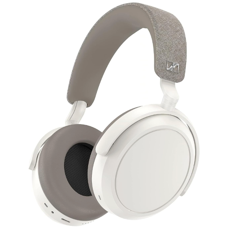 Refurbished (Excellent) SENNHEISER Momentum 4 Wireless Headphones - Bluetooth Headset for Crystal-Clear Calls with Adaptive Noise Cancellation, 60h Battery Life, Customizable Sound and Lightweight Folding Design, White