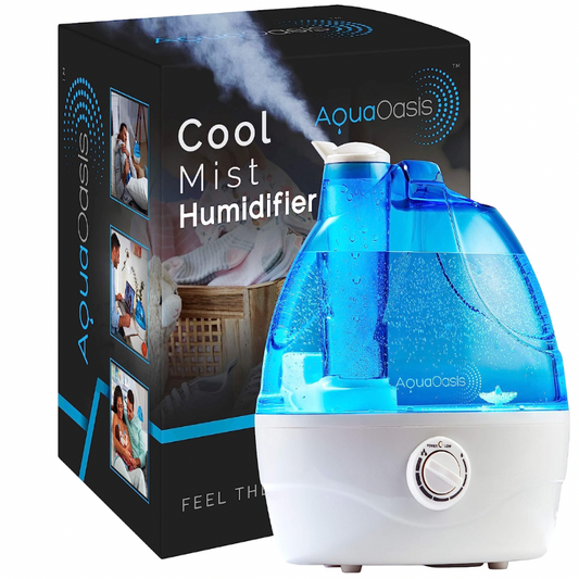 New Open Box AquaOasis™ Cool Mist Humidifier (2.2L Water Tank) Quiet Ultrasonic Humidifiers for Bedroom & Large room - Adjustable -360 Rotation Nozzle, Auto-Shut Off, Humidifiers for Babies Nursery & Whole House