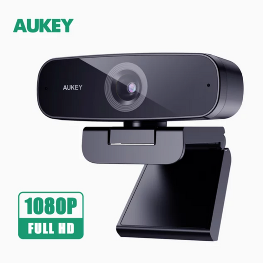 AUKEY 1080p Webcam with Microphone, Plug&Play for PC/Mac/Laptop/Macbook/Tablet, Black-PCW3