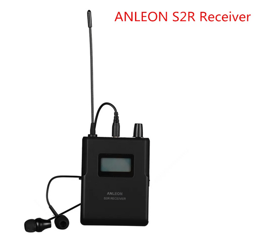 ANLEON S2R Receiver For Stereo In-ear Wireless Monitor System 863-865/670-680/526-535/570-590Mhz IEM UHF Monitoring Earphone