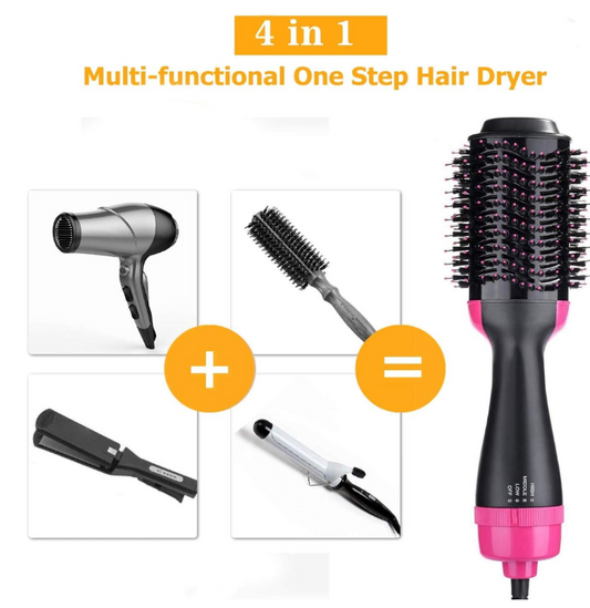 4-in-1 One Step Hair Dryers & Blower Brush With Negative Ions for Reducing Frizz and Static,For All Hair Styles