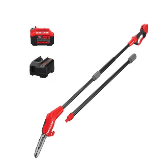 (Excellent) CRAFTSMAN V20 20-volt Max 8-in Battery Pole Saw (Battery and Charger Included)