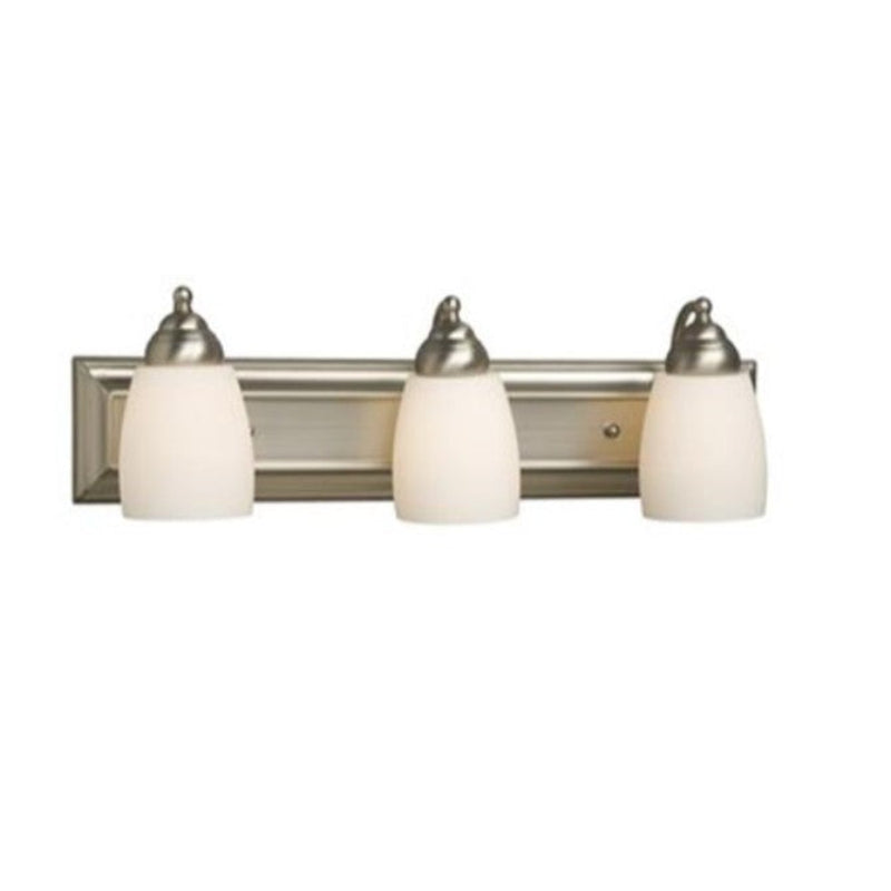 (New No Box) Galaxy Barclay 3-Light Bathroom Vanity Light – Brushed Nickel