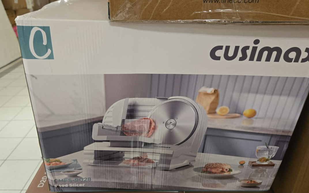 (New Open Box) CUSIMAX Electric Meat Slicer – CMFS-9028 | Double 9" Stainless Steel Blades