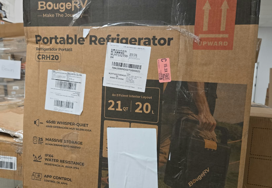 (New Open Box) BougeRV Car Fridge CRH20, 21 Quart, -4℉~68℉, 12v Cooler for Outdoor Camping