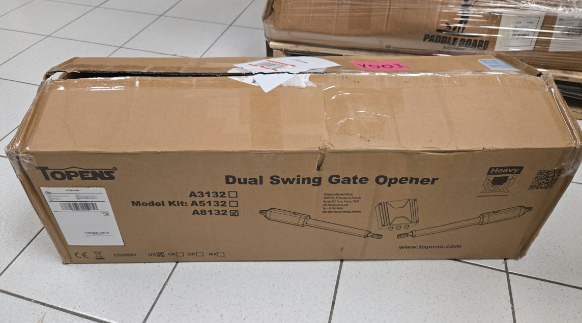 (New Open Box)  TOPENS A8132 Dual Swing Gate Opener – Heavy Duty Automatic Gate Opener