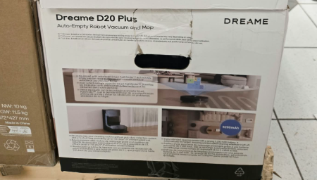 (Excellent) DREAME D20 Plus Robot Vacuum & Mop – Self-Emptying – DuoBrush for Pet Hair
