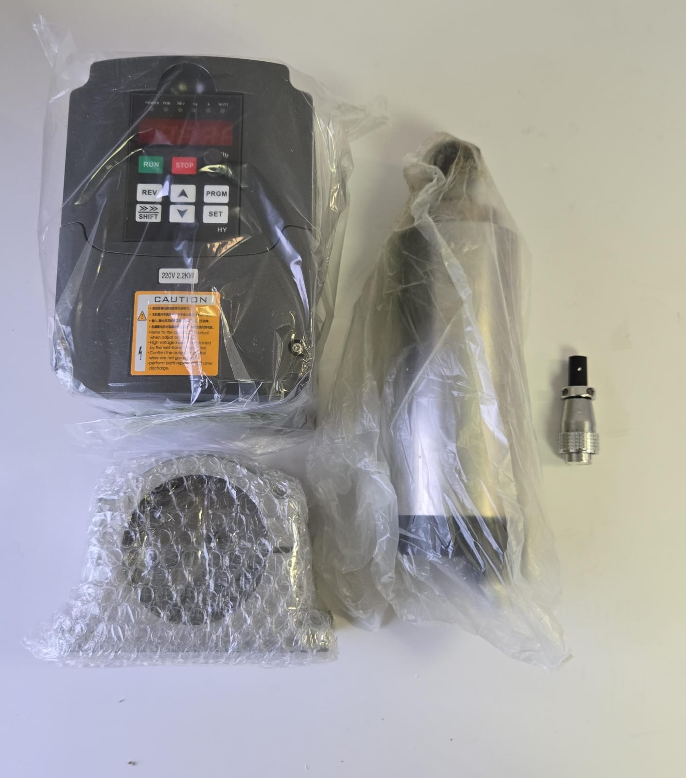 (Excellent) RATTMMOTOR 1.5KW Air Cooled Spindle Motor ER16 CNC Kit + 1500W 1.5kw Inverter Variable Frequency Drive 220V + 80mm Clamp Mount Bracket for CNC Router Engraving Milling Machine