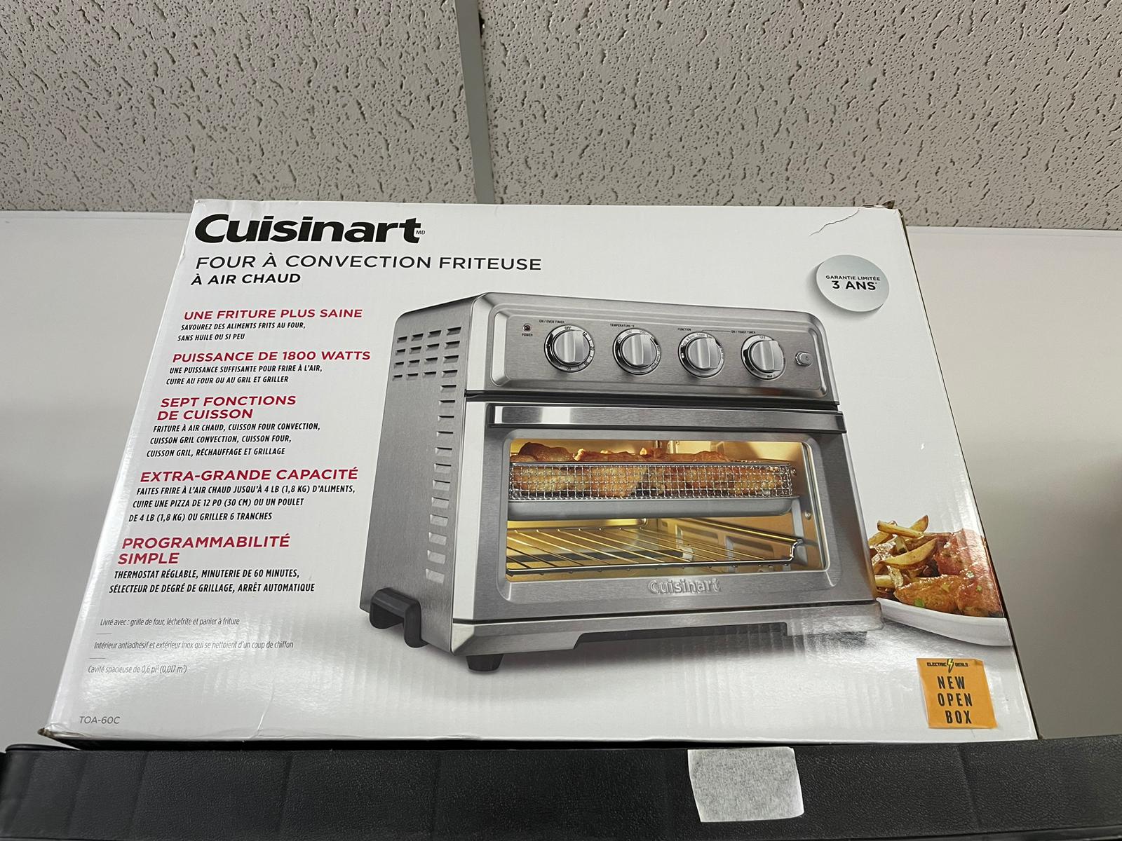 New Open Box CUISINART TOA60C AirFryer Convection Oven 1800 watts, Si