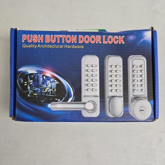 (New Open Box) Waterproof Mechanical Digital Door Lock Push Button Keypad Keyless Code Lock Set