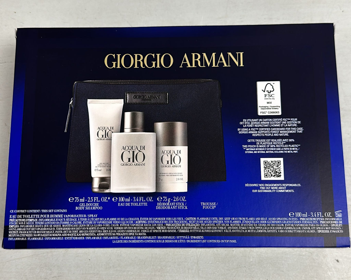 (brand new) Armani Acqua Di Gio Men's 4pcs Gift Set