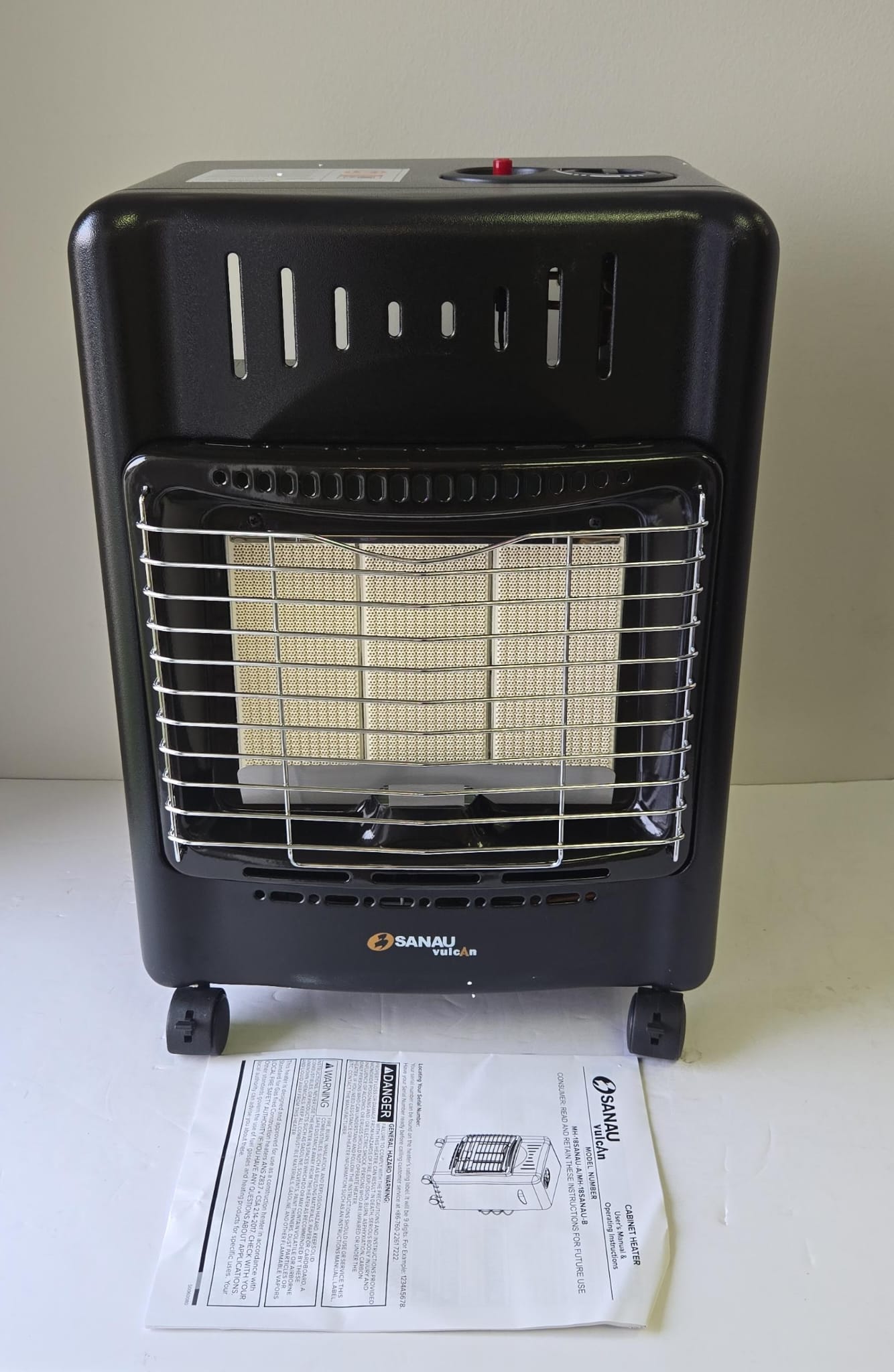 (New Open Box) SANAUVULCAN Propane Heater, 18,000 BTU Portable Radiant Heater for Garages