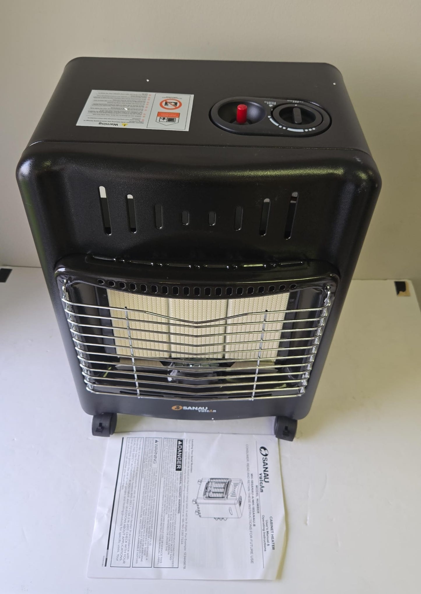 (New Open Box) SANAUVULCAN Propane Heater, 18,000 BTU Portable Radiant Heater for Garages