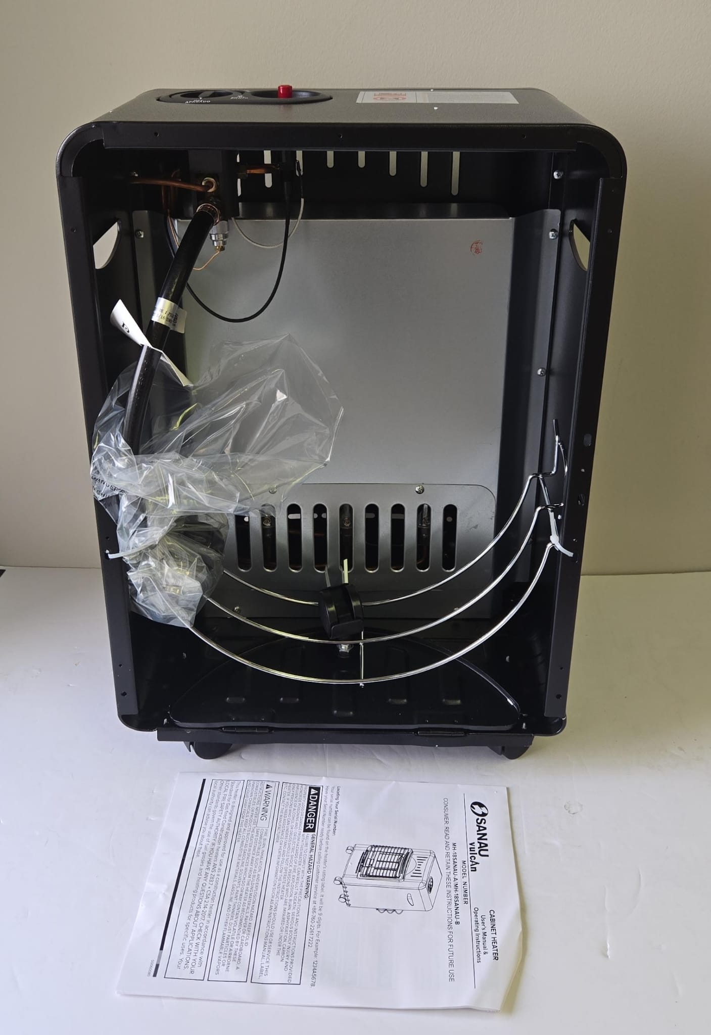 (New Open Box) SANAUVULCAN Propane Heater, 18,000 BTU Portable Radiant Heater for Garages