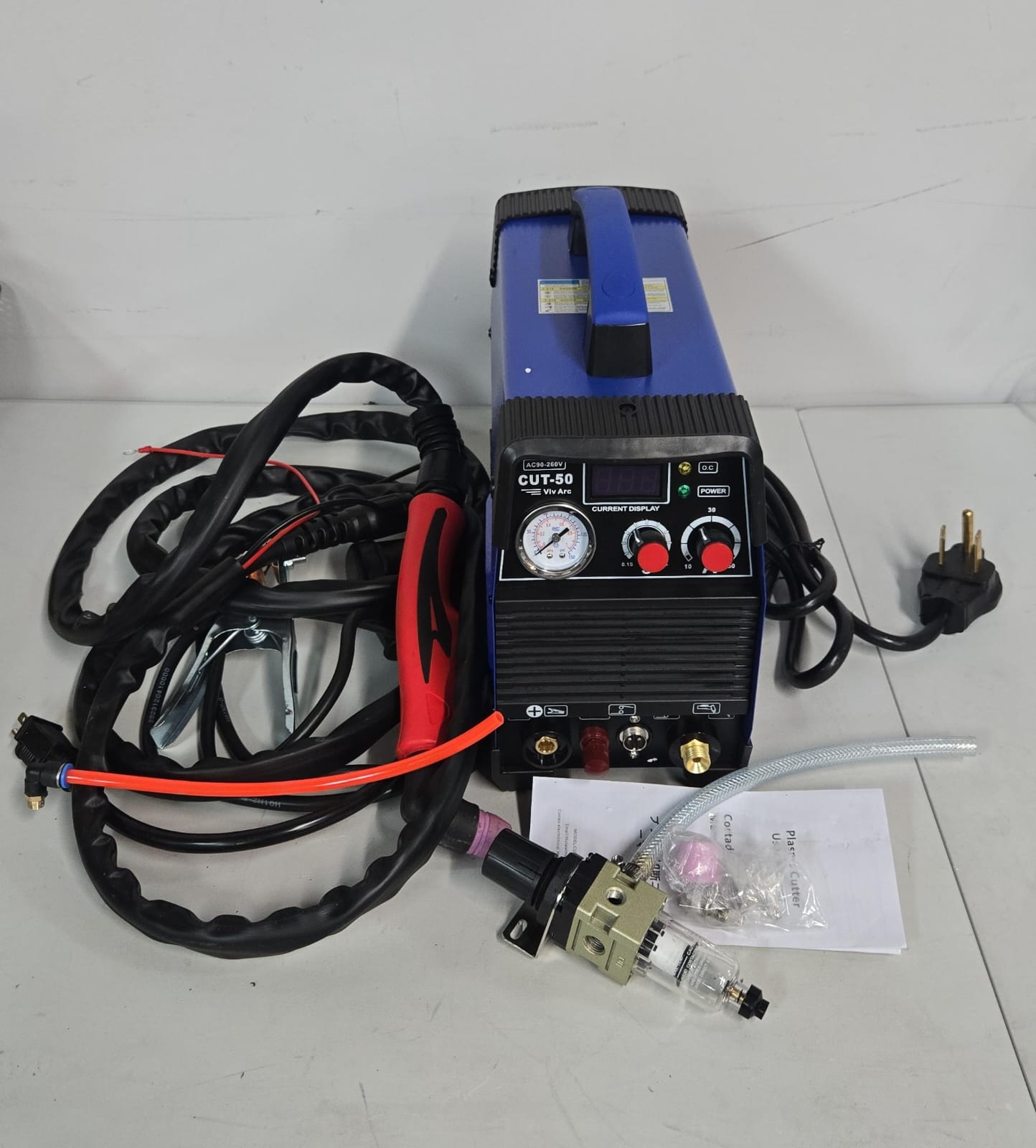 Plasma Cutter, 55A Non-Touch Pilot Arc Inverter DC Inverter 120/240V Dual Voltage Cutting