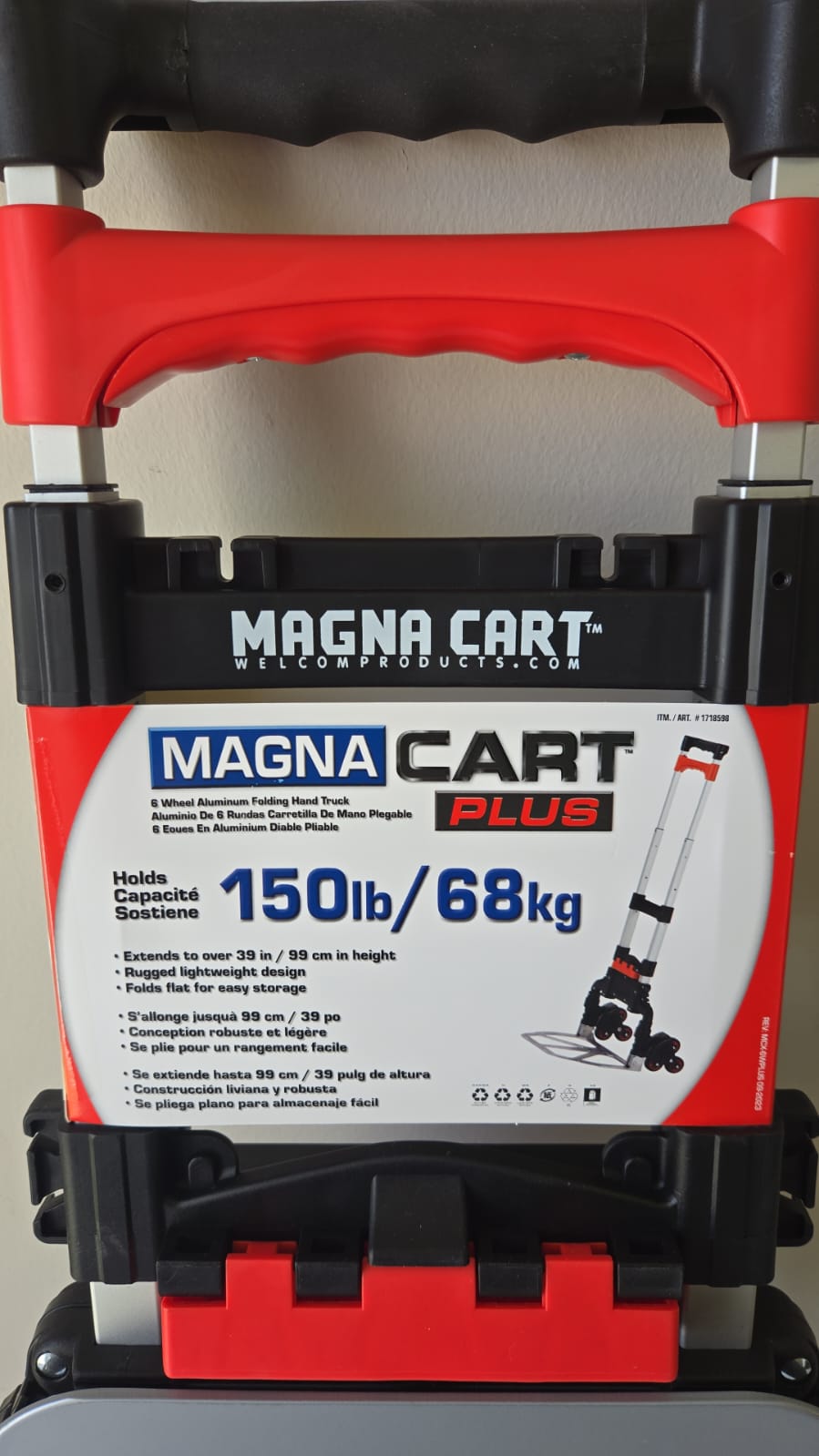 (Brand New) Magna Cart Stair Climbing 6-Wheel Folding Aluminum Hand Truck Dolly Cart with Tote Attachment