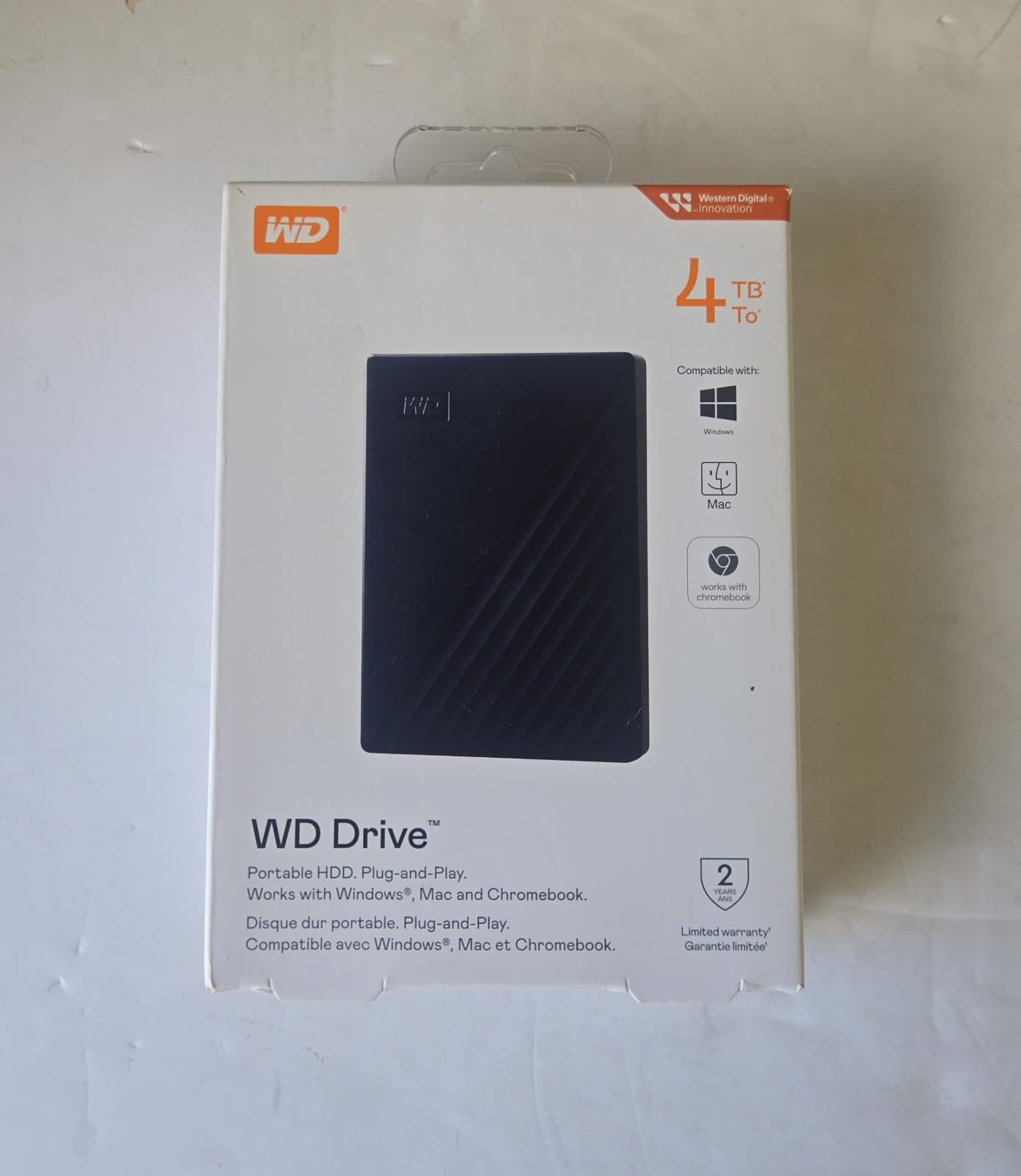 (Brand New) Western Digital 4TB My Passport Portable External Hard Drive,