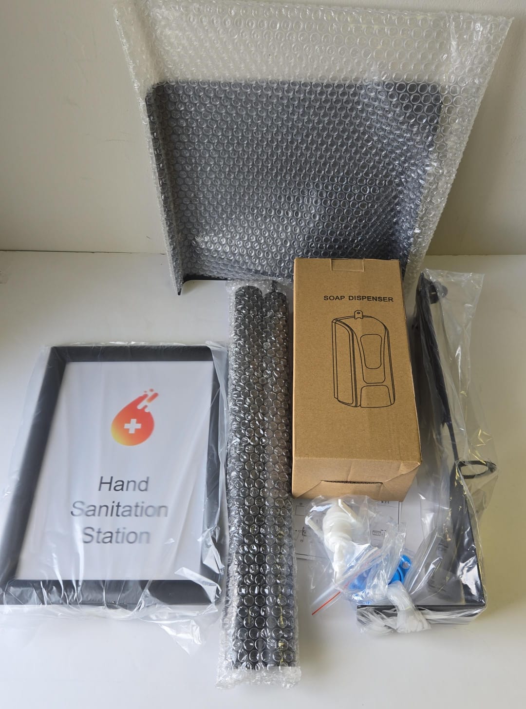 (New Open Box) Automatic Hand Sanitizer Dispenser with Floor Stand, Adjustable Induction Soap Dispenser,