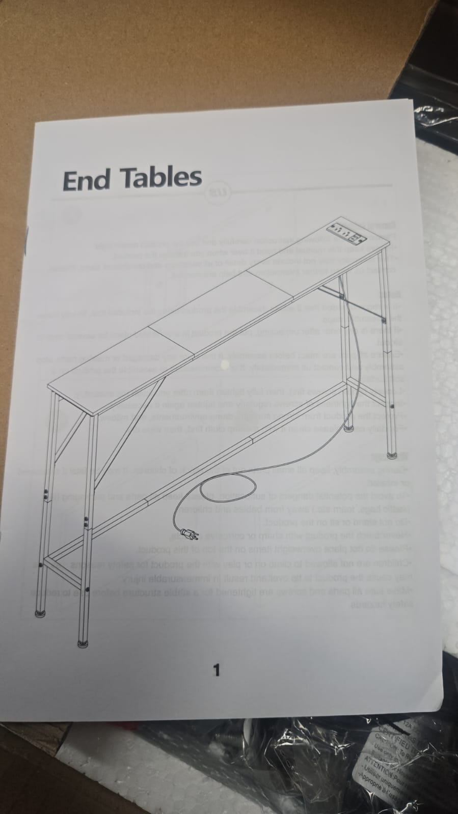 (New Open Box) 40" Slim Console Table Featuring Power Outlet & USB Port, Compact Entryway Table (DS0028)