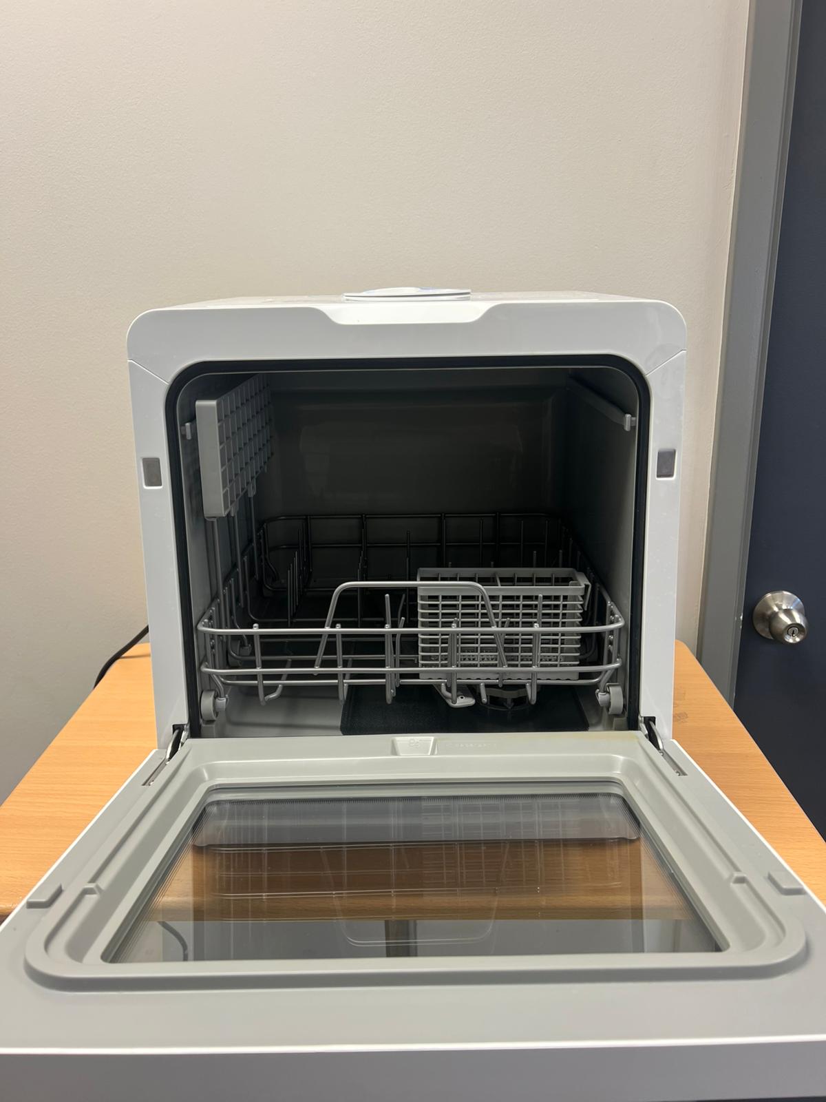 (New Open Box) Hermitlux Countertop Dishwasher, 7 Washing Programs Portable Mini Dishwasher