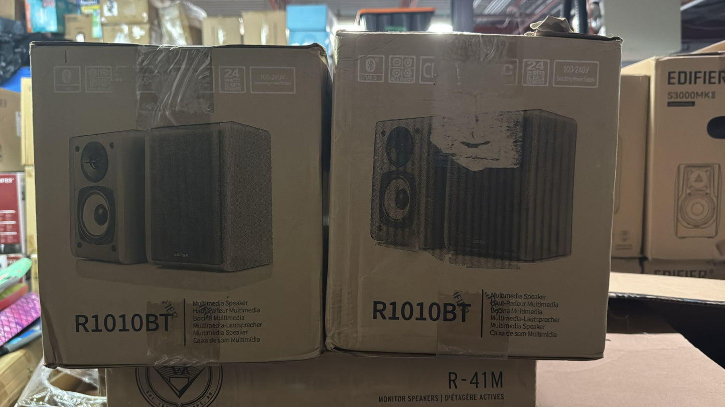(New Open Box) Edifier R1010BT Powered Bluetooth Speakers – Clear Sound + Deep Bass