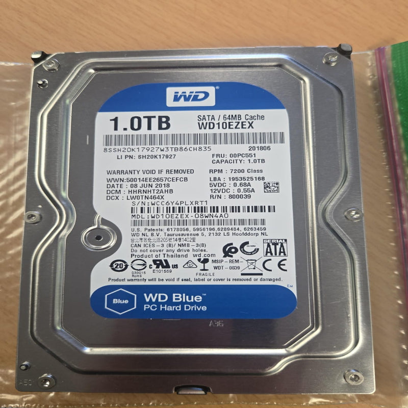 (Excellent) WD Blue 1TB 7200rpm 3.5 inch hard drive