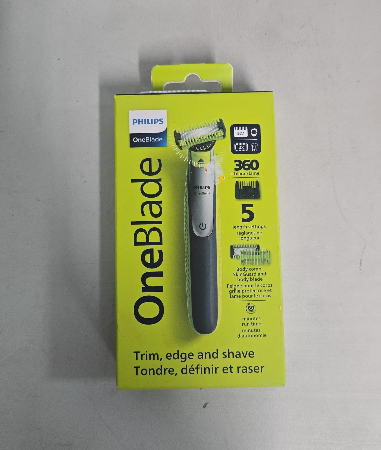 (Brand New) Philips OneBlade 360 Face & Body, Wet & Dry, Trim, Edge & Shave with the 5-in-1 Adjustable Comb and Body Comb, QP2834/20