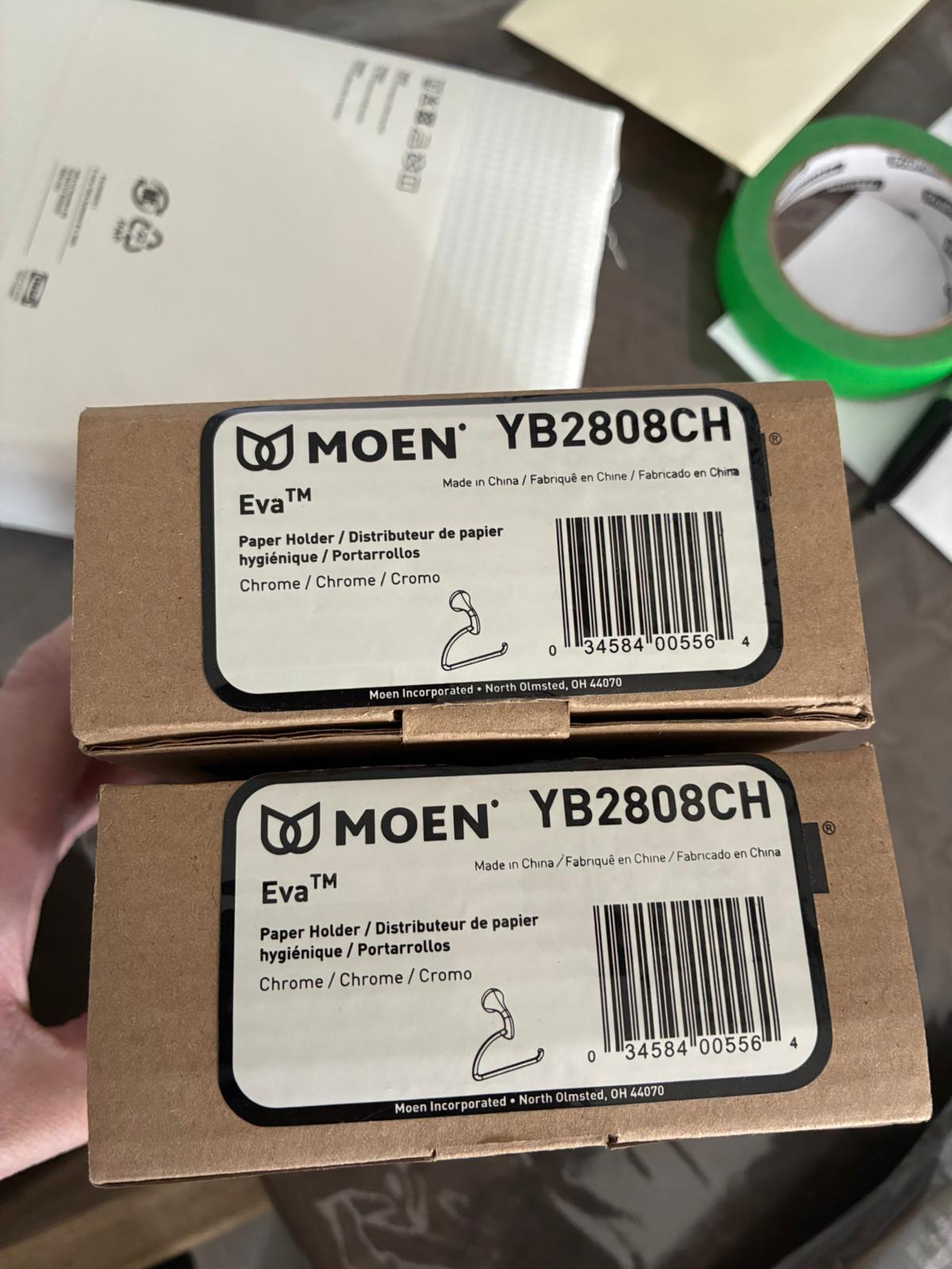 (Brand New Sealed) Moen YB2808CH Eva Pivoting Paper Holder (Chrome)