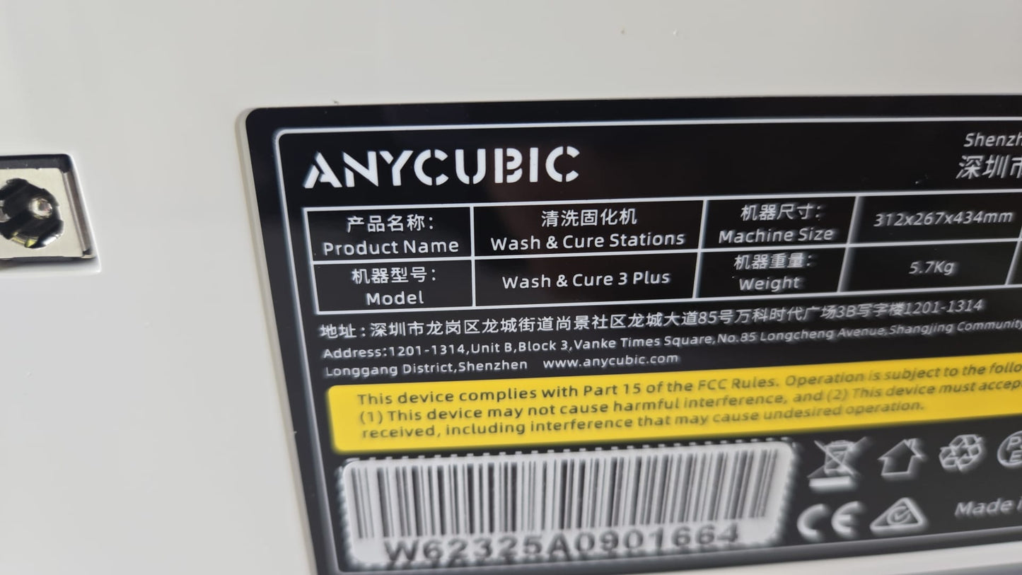 (New Open Box) ANYCUBIC Wash and Cure Station, Larger Volume 2 in 1 Wash and Cure 3.0 Plus for Photon Mono