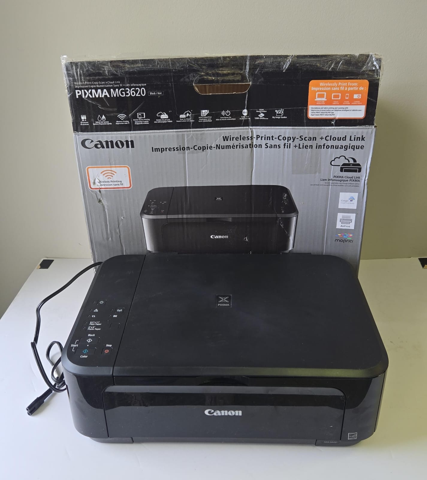 (Good) Canon Pixma MG3620 Wireless All-in-One Color Inkjet Printer, Black