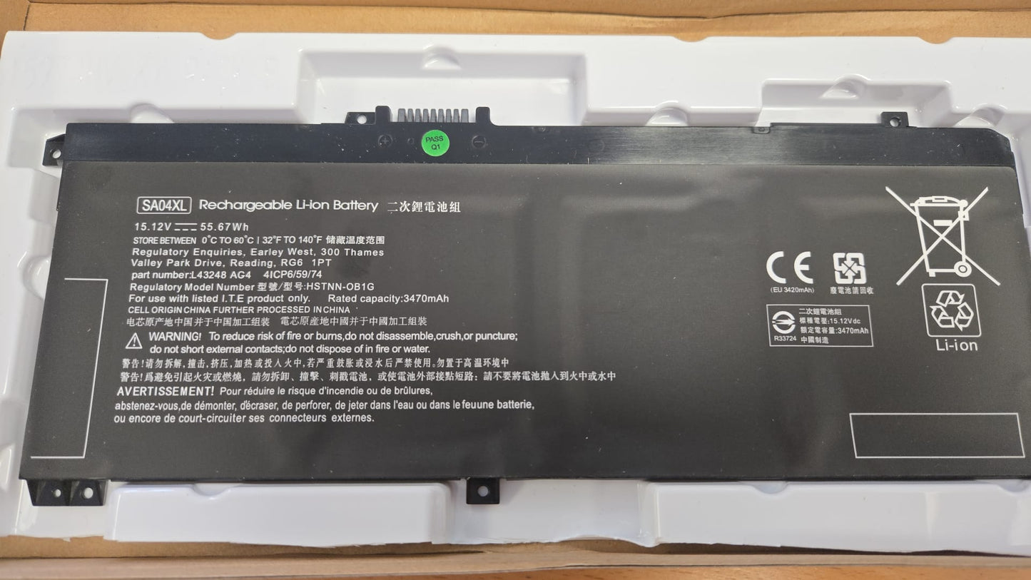 (New Open Box) SA04XL Battery Replacement for HP Envy x360 15” & 17” Laptops |