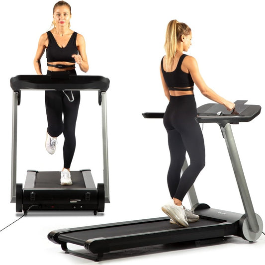 Altrax Fitness AX-T80 Pro Foldable Treadmill- Compact Walking Pad Treadmill- 13 Running Programs & 265 lbs Capacity with One-Touch Speed Control- Durable and High-Performance Cardio Workout Equipment