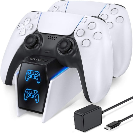 Open Box PS5 Controller Charger, Bejoy PS5 Charging Station for Dualsense Controller, PS5 Controller Charger Station with Fast Charging AC Adapter, PS5 Charger for Playstation 5 Dual Controller