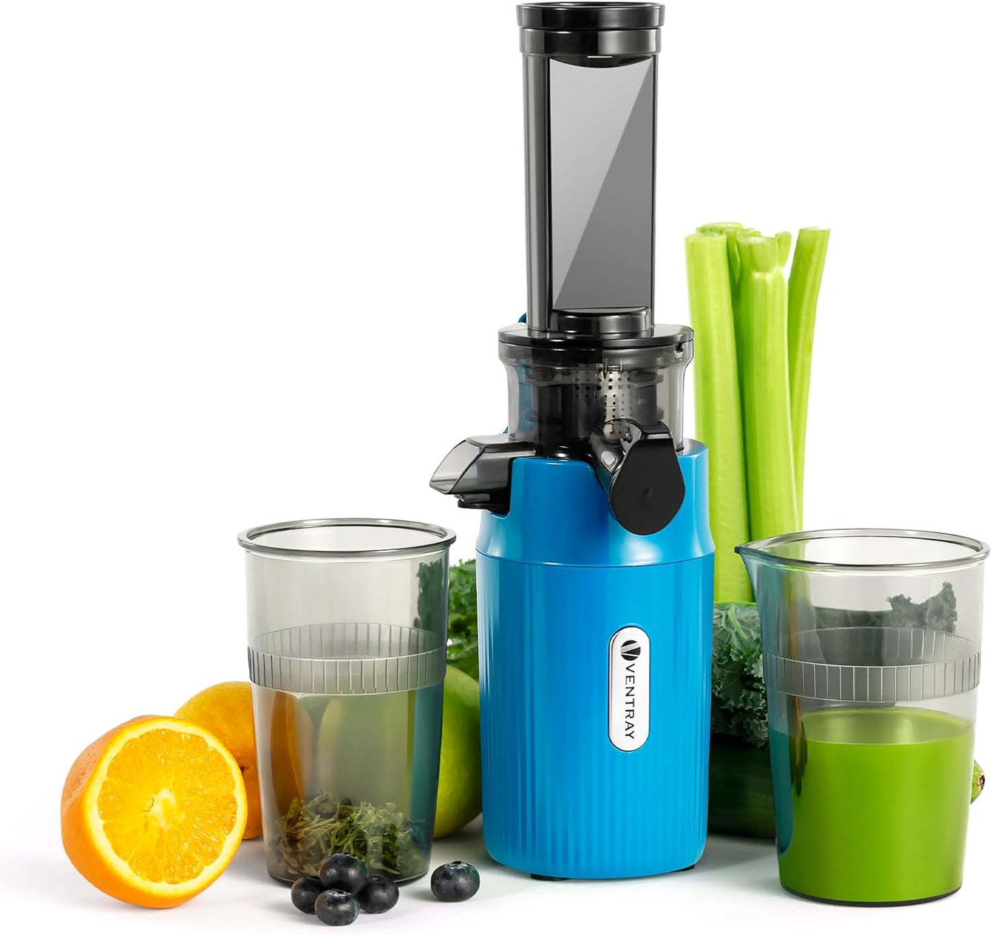 (Excellent) Ventray Ginnie Mini Cold Press Juicer, Small Slow Masticating Juicer for Vegetables and Fruits