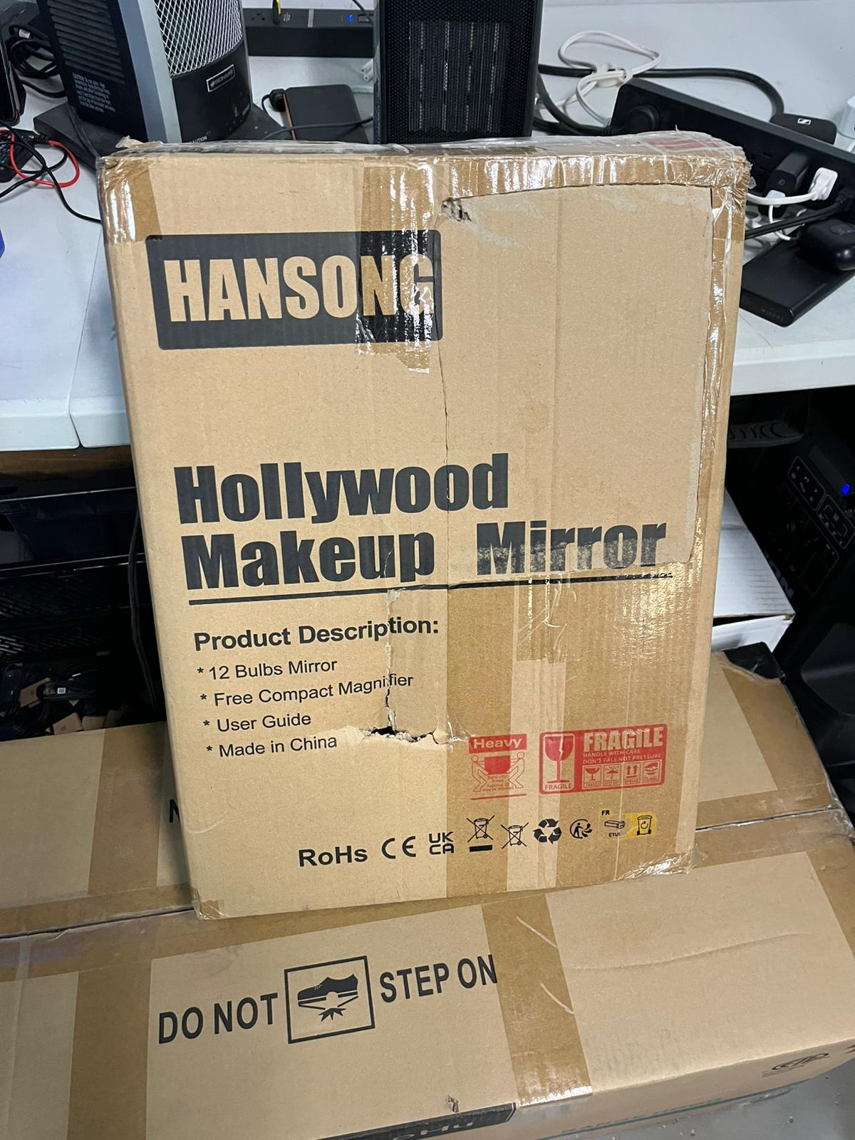 (New Open Box) Hansong Vanity Mirror with Lights Makeup Mirror with Lights 12 Dimmable Bulbs