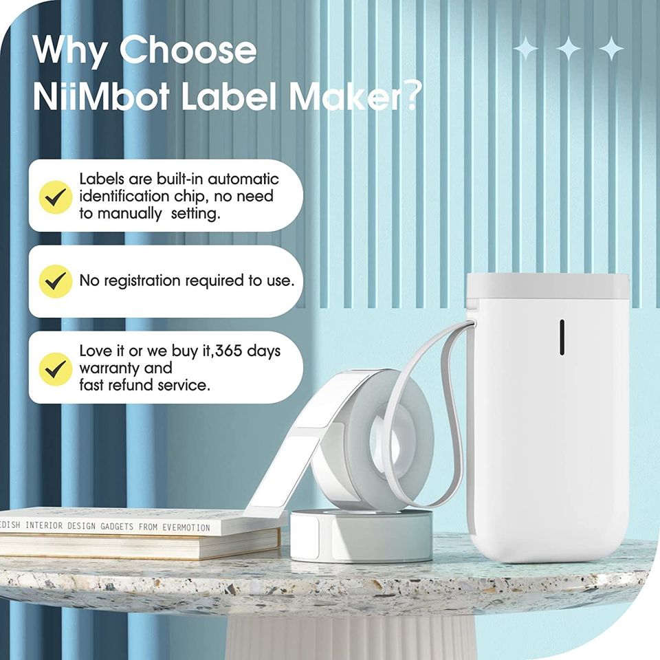 Nimbot (New Open Box) NIIMBOT Label Maker Machine D11 Portable Wireless Label ...