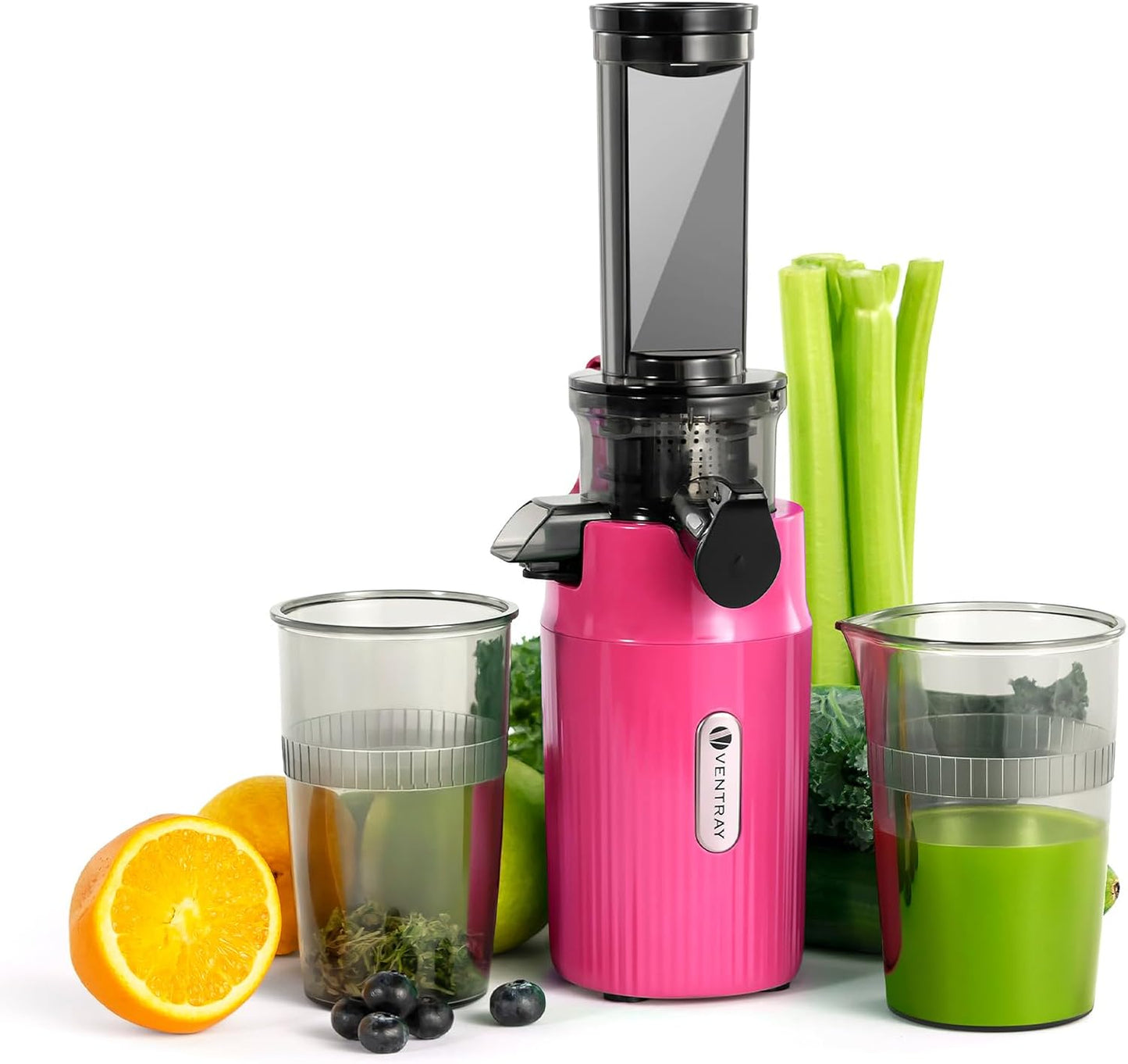 (Excellent) Ventray Ginnie Mini Cold Press Juicer, Small Slow Masticating Juicer for Vegetables and Fruits