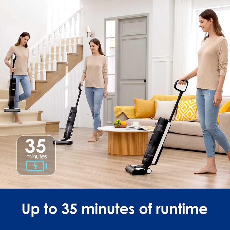 Refurbished (Excellent) Tineco Floor One S3 Breeze Cordless Hardwood Floors Cleaner, Lightweight Wet Dry Vacuum Cleaners for Multi-Surface Cleaning with Smart Control System