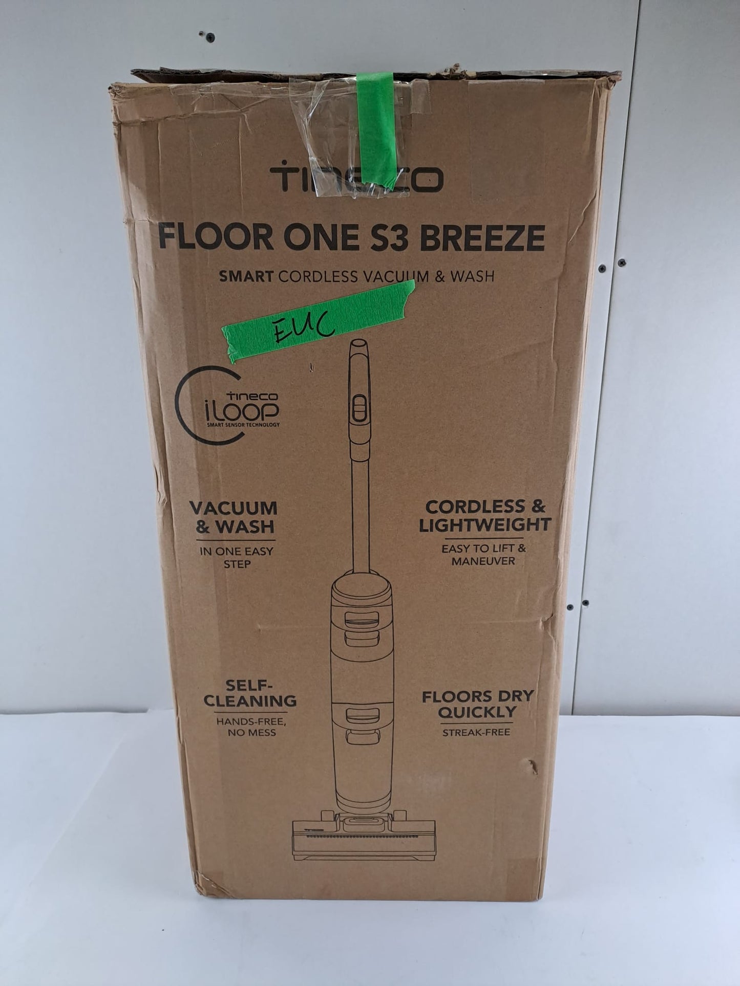 Refurbished (Excellent) Tineco Floor One S3 Breeze Cordless Hardwood Floors Cleaner, Lightweight Wet Dry Vacuum Cleaners for Multi-Surface Cleaning with Smart Control System