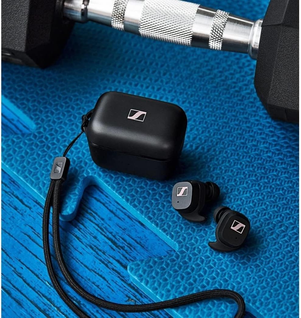 Used (Excellent) Sennheiser Sport True Wireless Earbuds - Bluetooth in-Ear Headphones for Active Lifestyles, Music and Calls with Adaptable Acoustics, Noise Cancellation, Touch Controls, IP54 and 27-Hour Battery Life