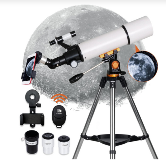 Open Box LUXUN Telescope for Adults Kids, 80mm Aperture 500mm Refracting Telescope for Astronomical Beginners - Travel Portable Telescope with Phone Adapter Wireless Remote Carry Bag