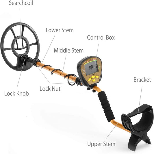 Nalanda 18 kHz Metal Detector with 5 Detection Modes, Outdoor Gold Digger Handheld Metal Finder with Adjustable Sensitivity Waterproof Search Coil LCD Display