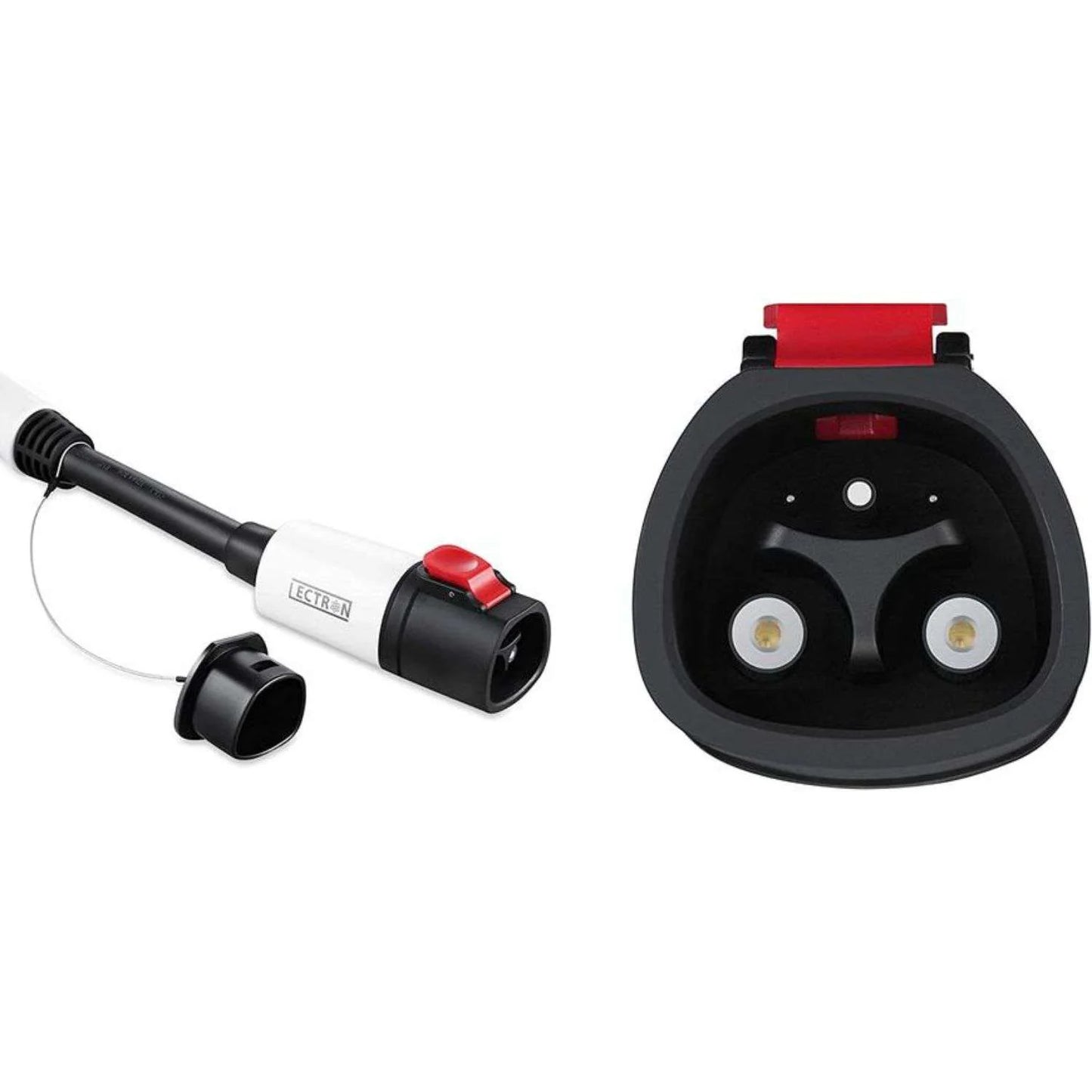 (New Open Box) Lectron Tesla to J1772 Adapter, Max 40A & 250V - Compatible with Tesla High Powered Connector, Destination Charger, and Mobile Connector Only (White)