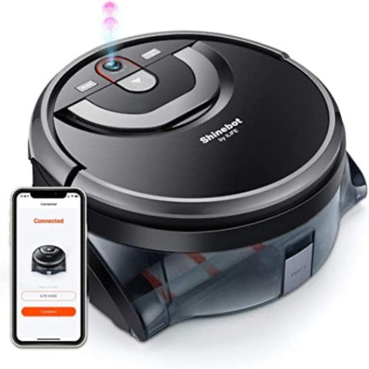 Refurbished (Excellent) ILife Shinebot W450 Mopping Robot Cleaner, Wet Scrubbing, Floor Washing, Wi-Fi Connected, Works with Alexa, XL Water Tank, Zig-Zag Cleaning Path,