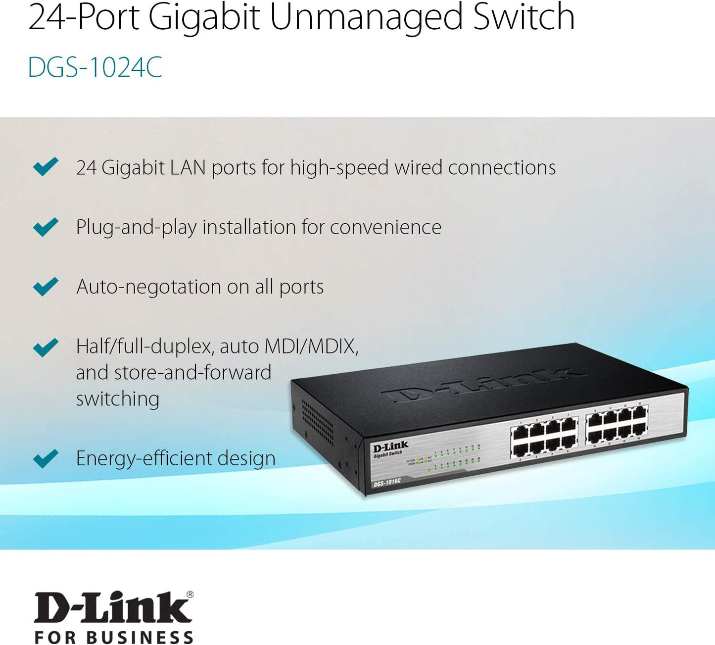 D-LINK DGS-1024C 24 Port Gigabit Switch